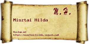 Misztai Hilda névjegykártya